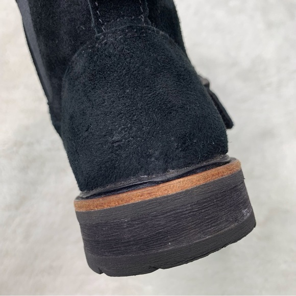 L.L. Bean 503167 Women's Black Old Port Suede Leather Ankle Boots Size 8 - Picture 9 of 16